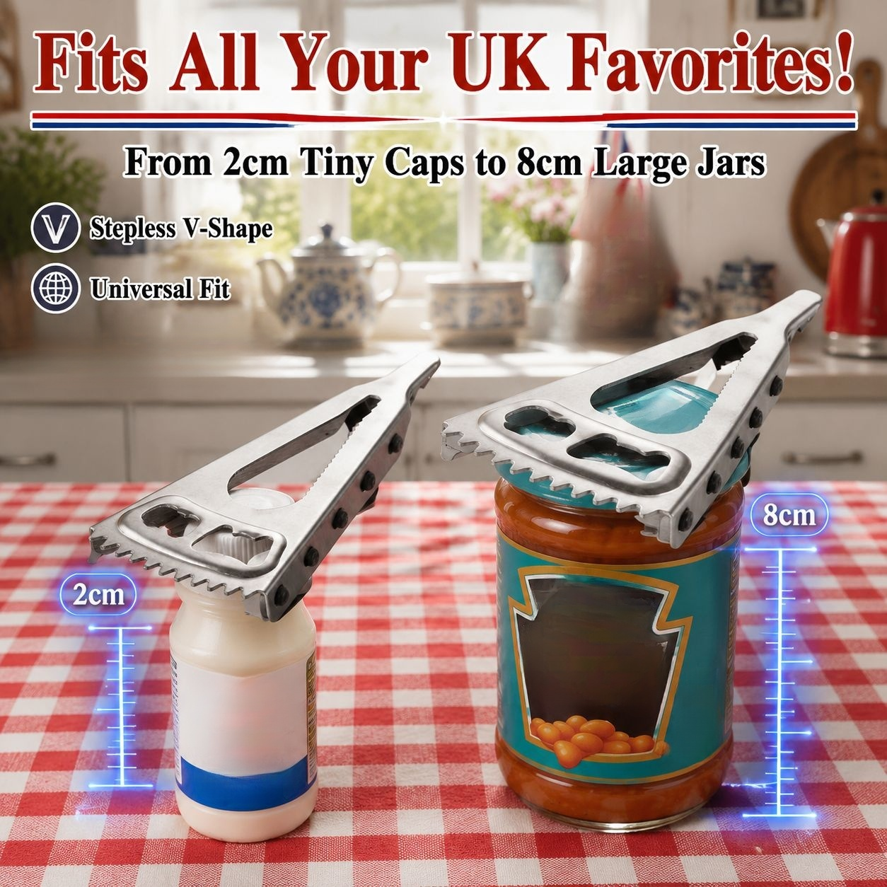 Kitchen Multi-purpose Lid Opener and Cap Twister with Fish Scale Scraper