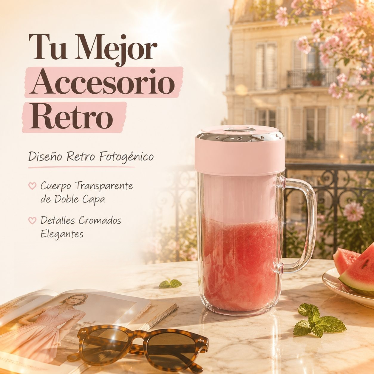 Nueva mini batidora portátil de jugos tamaño pequeño