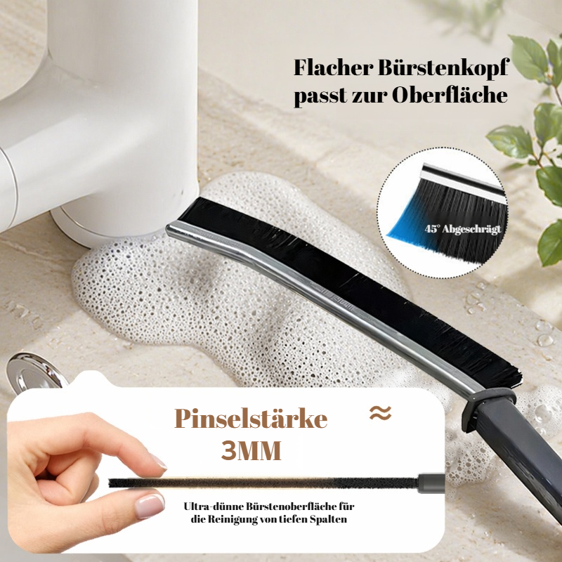 Multifunktionale Fugenbürste für schmale Ritzen – Langer Bürstenkopf für das Badezimmer