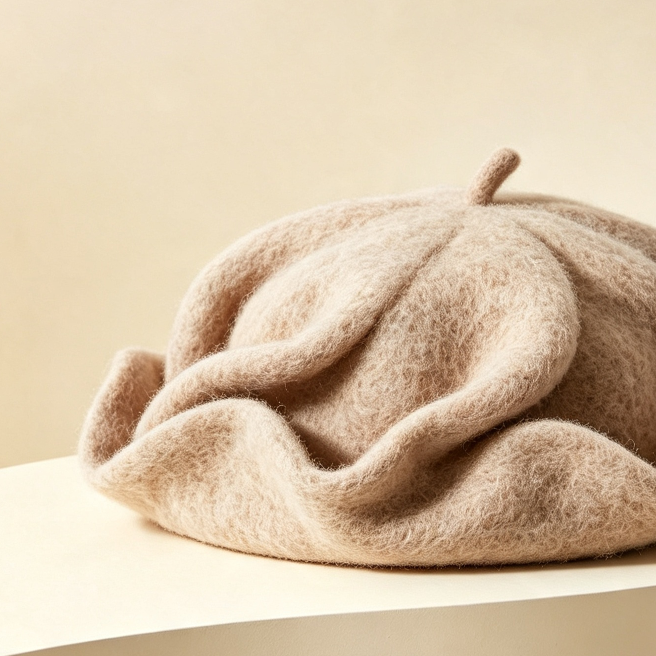 Wool-lined cloud beret (3 pieces)