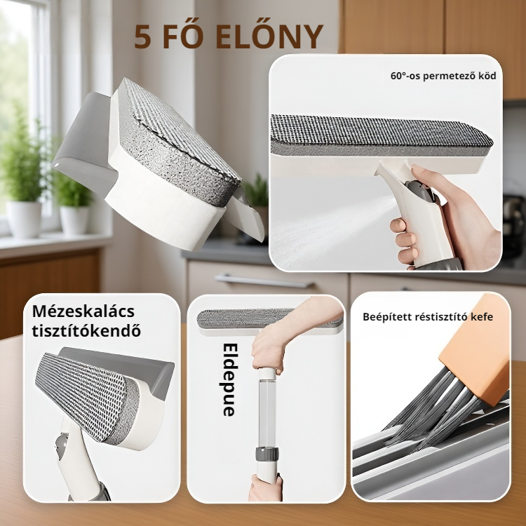 Öt az egyben multifunkciós üvegtisztító