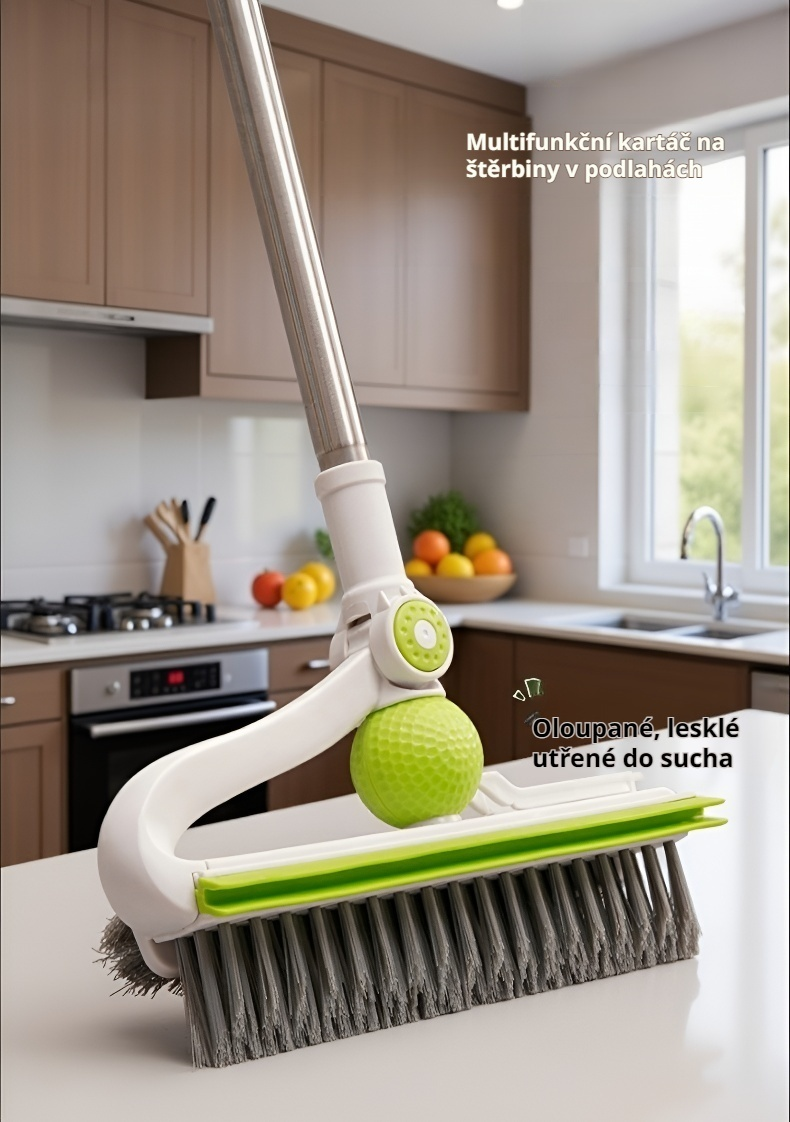 Multifunkční kartáč na podlahové spáry při čištění dlažby