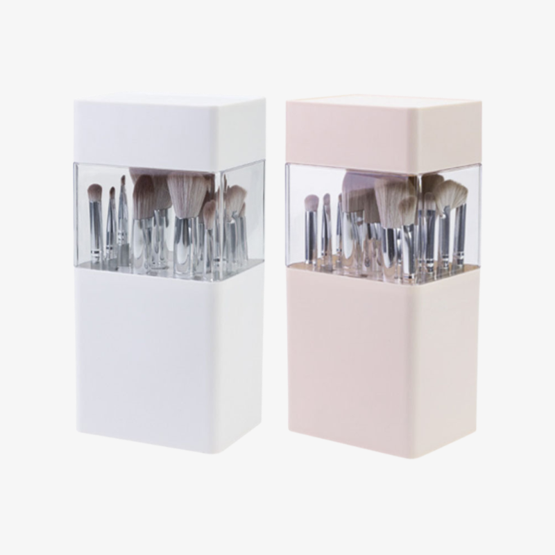Transparente staubdichte Aufbewahrungsbox für Make-up-Pinsel