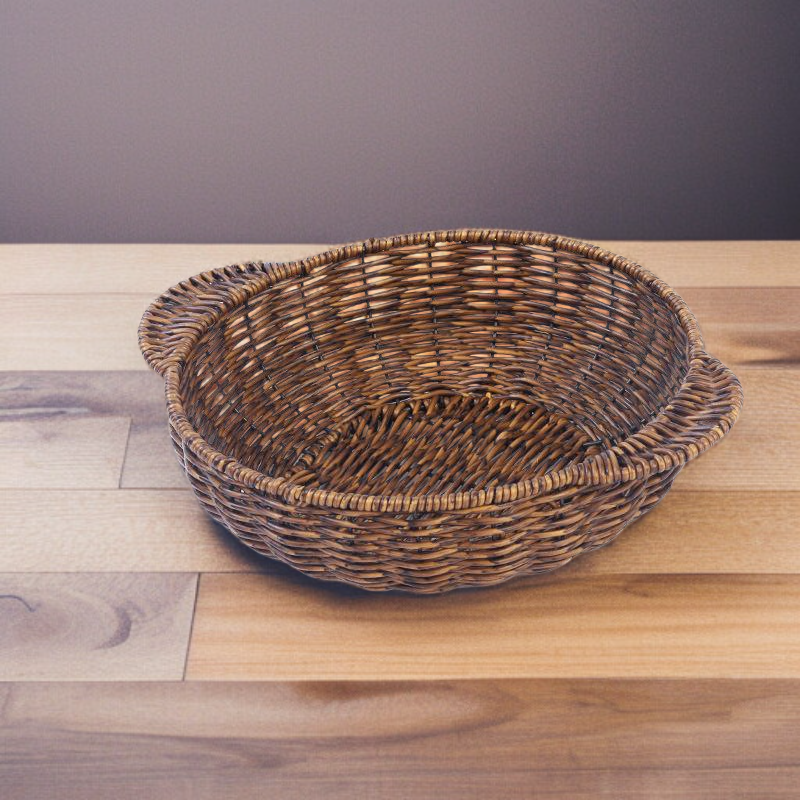 손으로 짠 모조 라탄 과일 접시