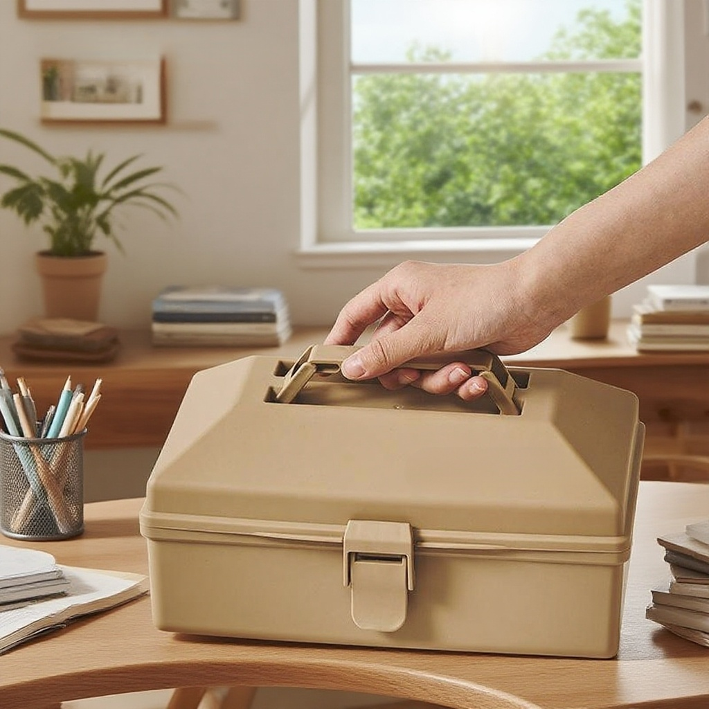 Large capacity storage toolbox with handle
