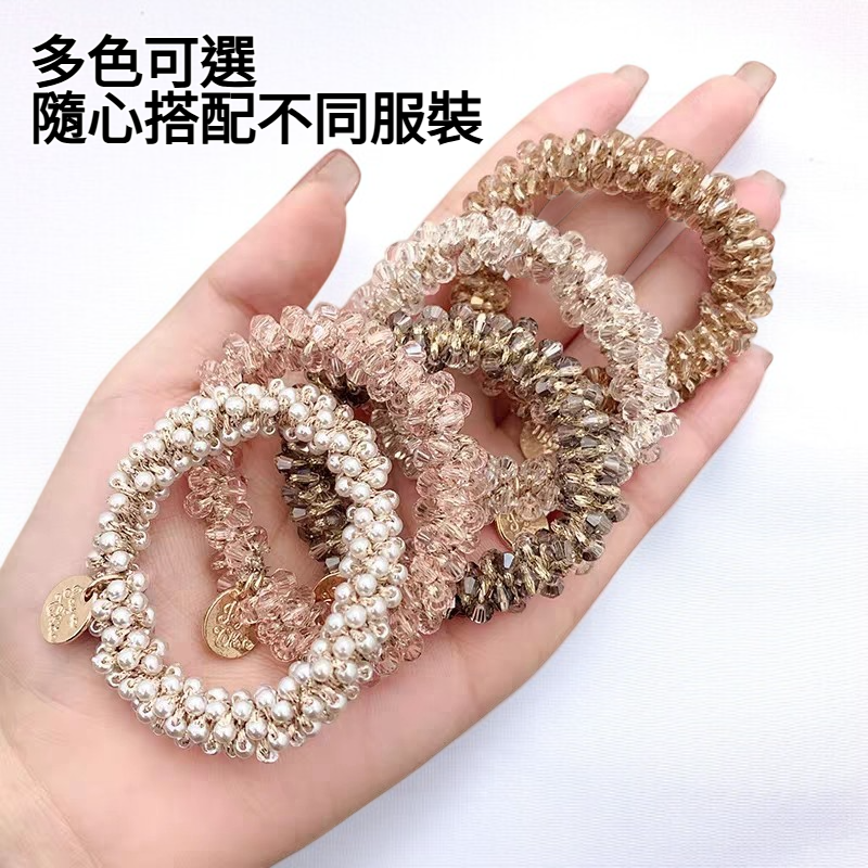 百搭馬尾髮繩佩戴效果圖