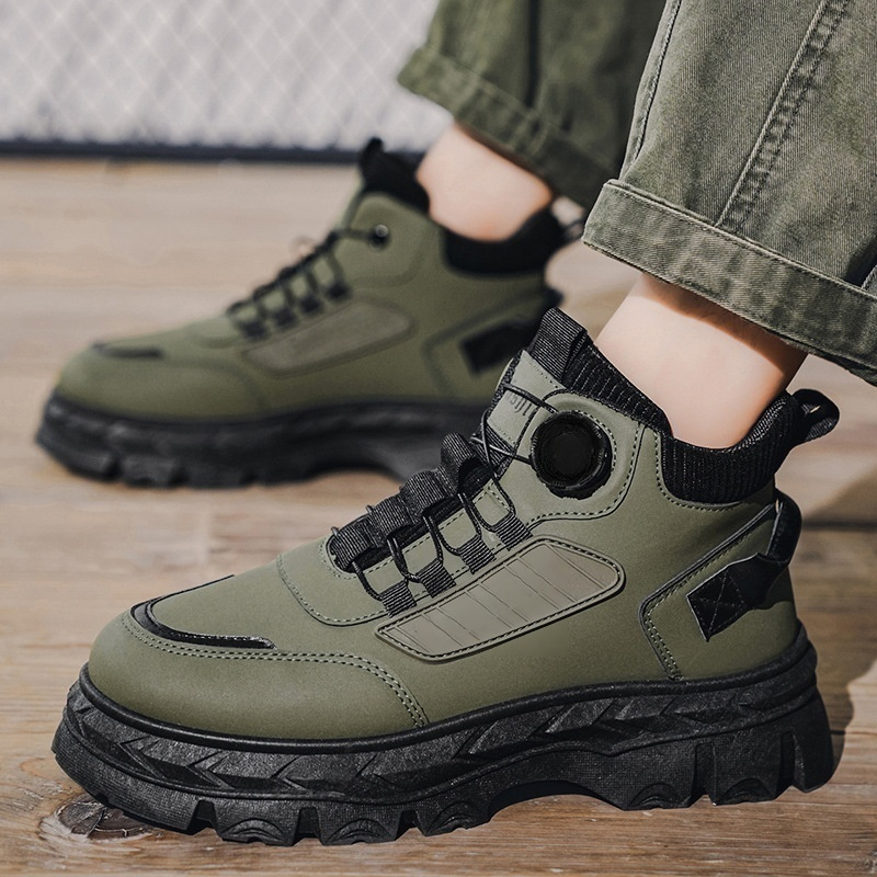 남자 가을 스타일 레이스업 빈티지 워커 부츠