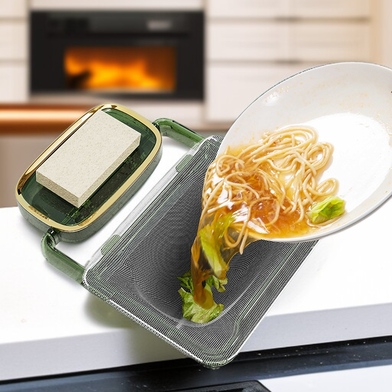 Sink Strainer Bag Holder for Leftover Food