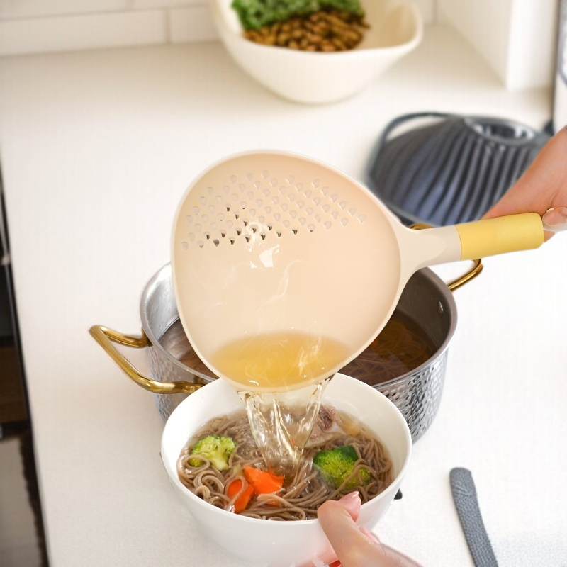 주방 겸용 국자 고온에 강한 라지 나일론 국자 그물 국자 물빠짐 겸용 국자