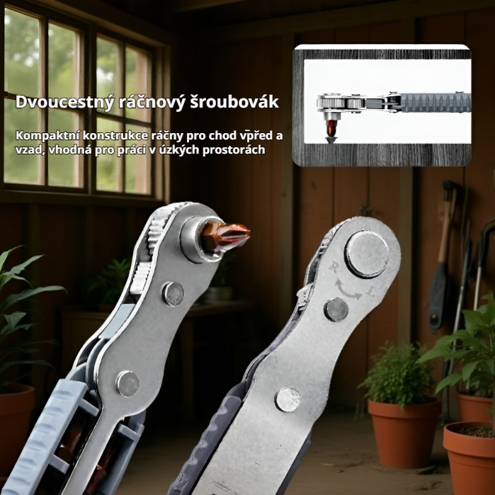 Kombinovaný šroubovák – bezváhová sada nářadí pro domácnost