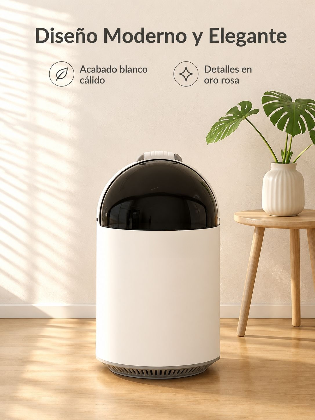 Bote de basura con sistema automático para bolsas
