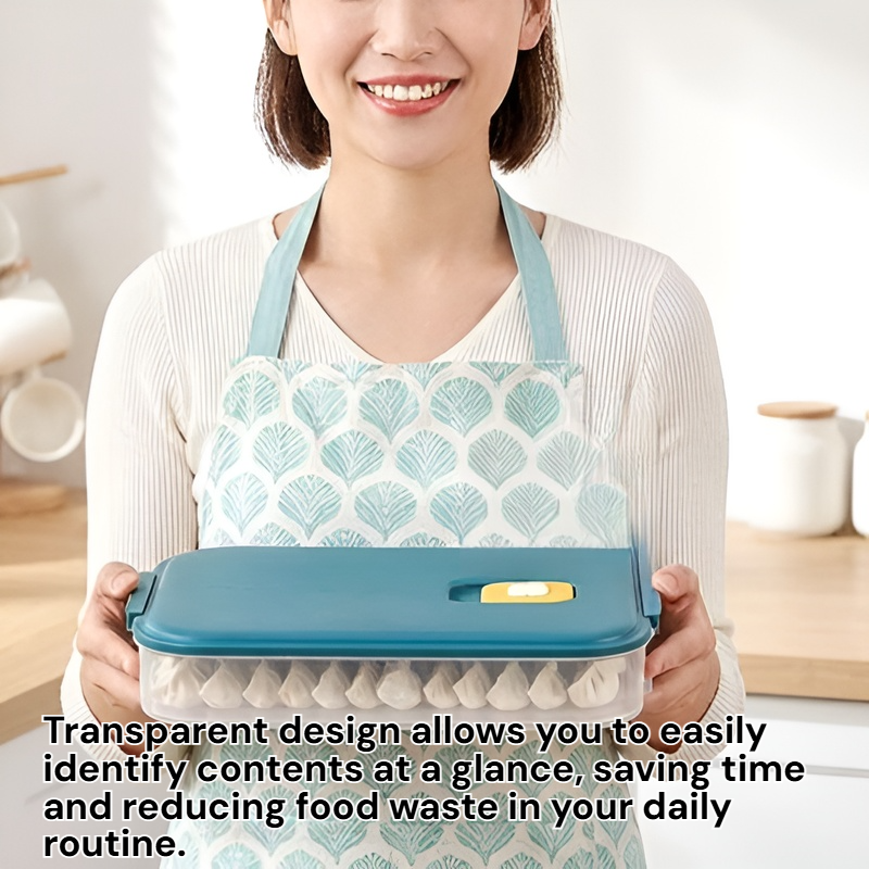 Large Capacity Sealed Crisper, Food-Grade Freezer Storage Box for Kitchen