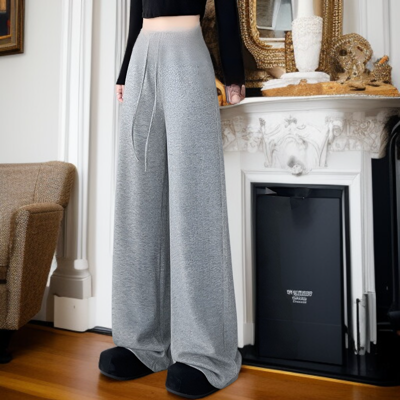 와이드 와이드 팬츠 여 쁘띠 소프트 하이웨스트 날씬해 보이는 팬츠 스커트 봄가을 드롭 와이드 팬츠