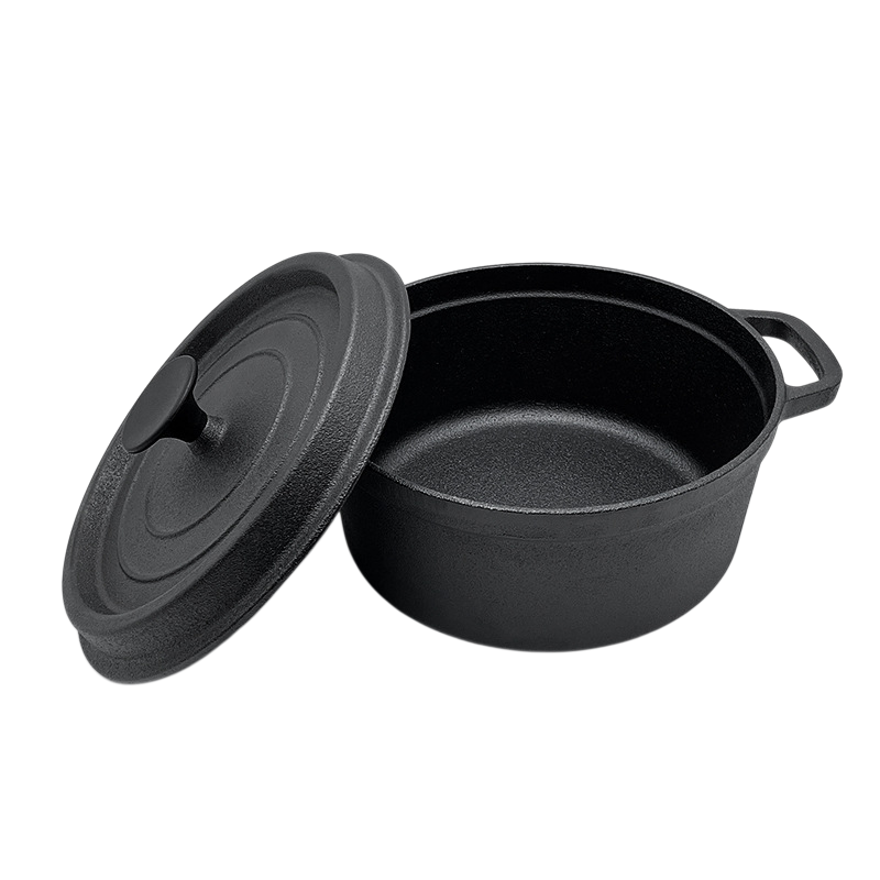 昔ながらの両耳鉄鍋 鋳物シチュー鍋 コーティングされていないノンスティック鍋 煮物鍋 スープ鍋 鉄鍋