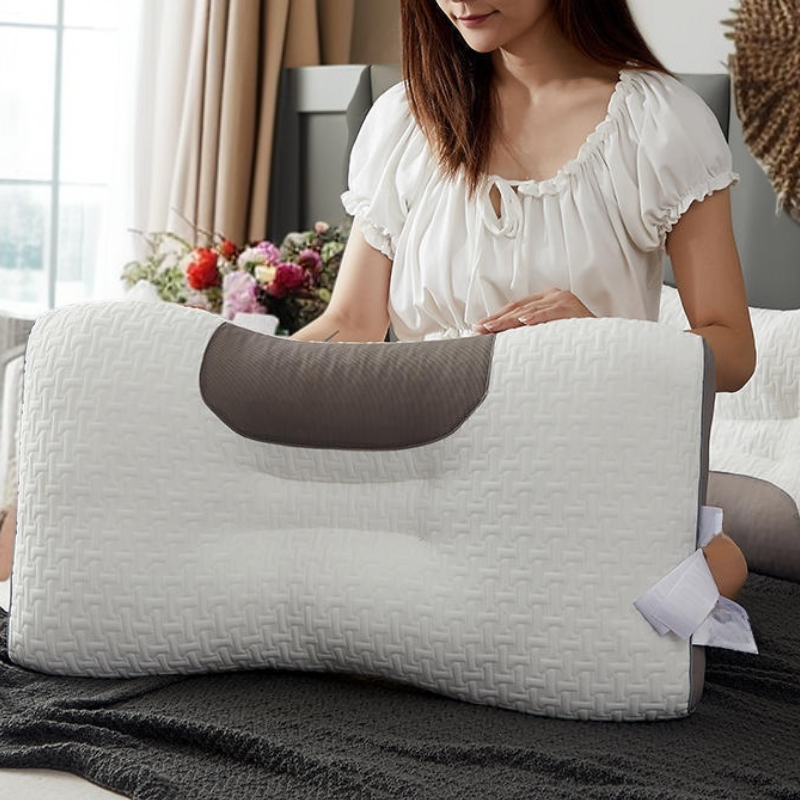 ホテル用快眠枕 首保護 ダニ対策 マッサージ機能 豆繊維枕