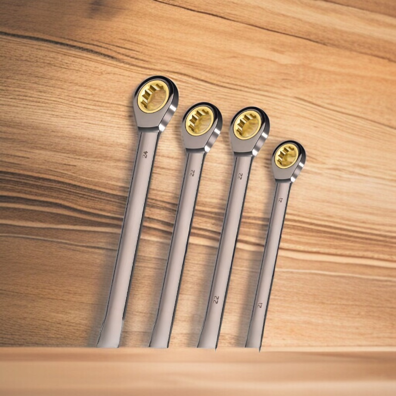 工業用レンチセット 省力化梅開口部高速ダブルヘッドプレートハンド 自動車修理用具のラチェットレンチ工具セット