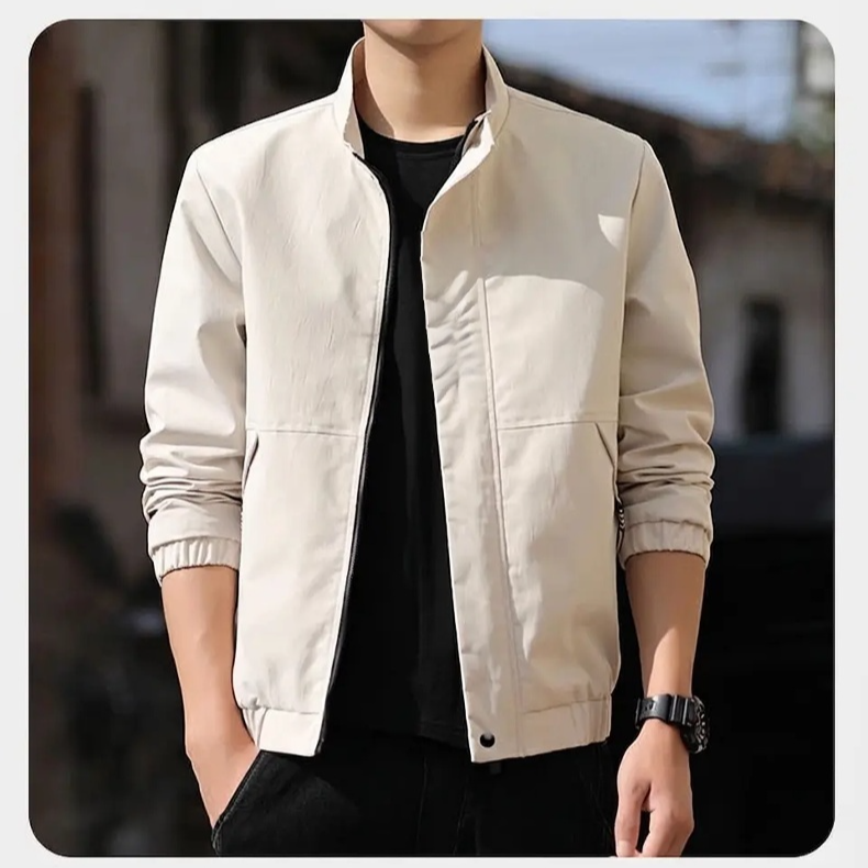 簡約立領拉鍊外套