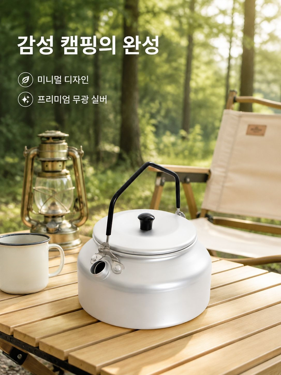 초경량 알루미늄 캠핑 주전자 다기능 휴대용 커피/티포트