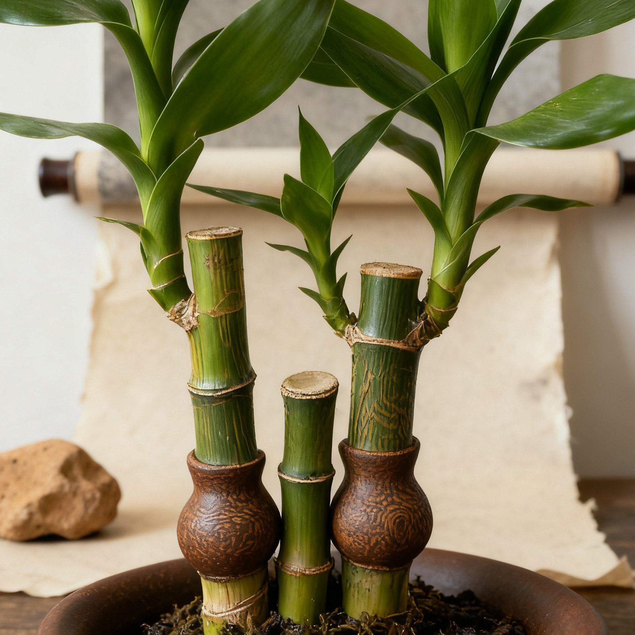 ไผ่กวนอิมตกแต่งบ้านในกระถาง