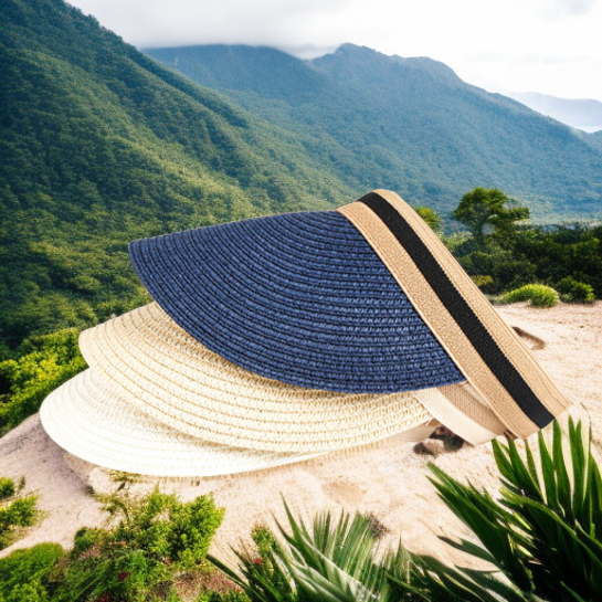 Sombrero negro de moda urbana para verano