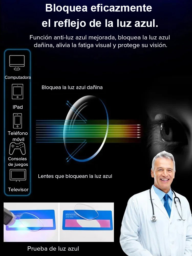  Gafas de lectura sin necesidad de receta con protección contra luz azul