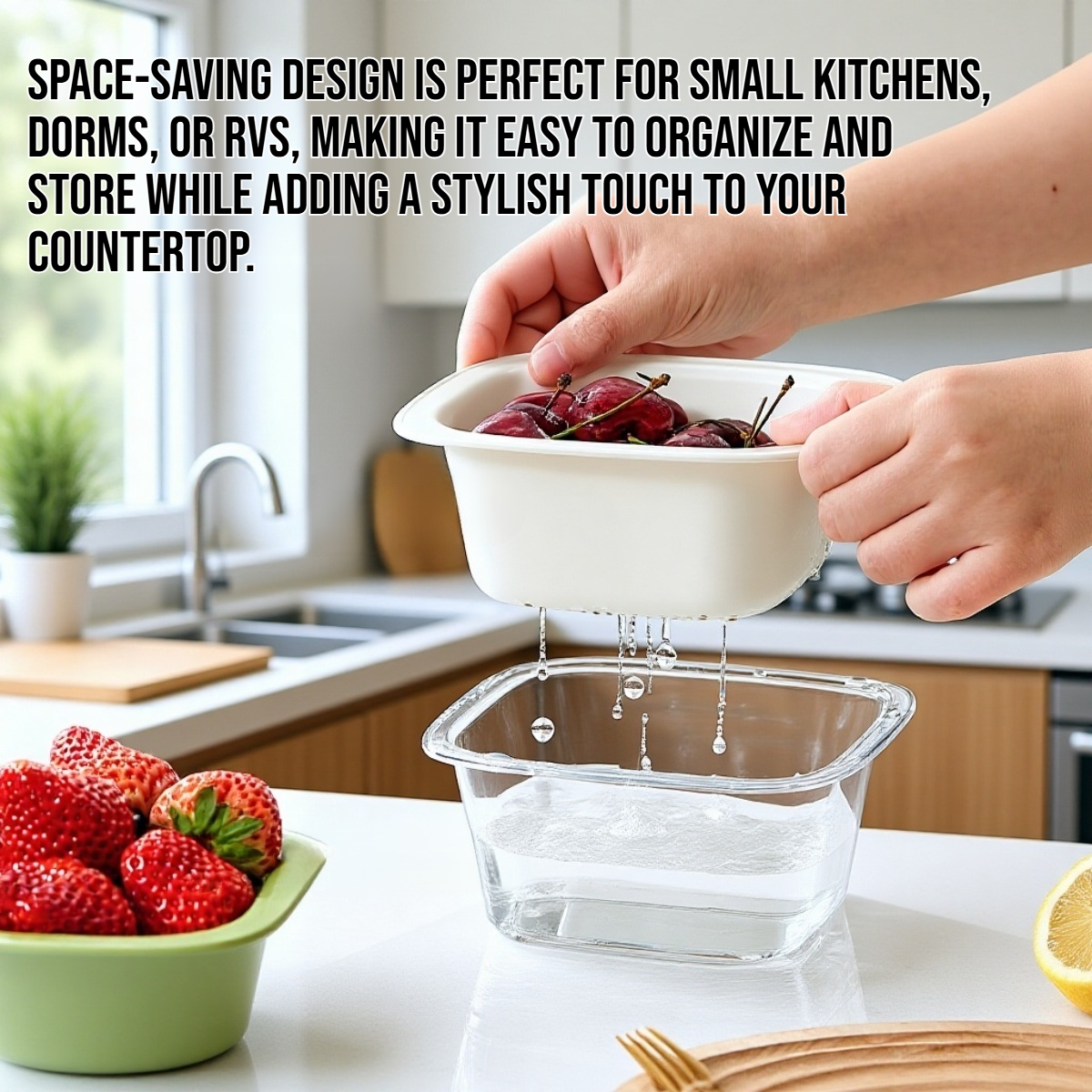 Multifunctional Mini Drain Basket Fruit Plate
