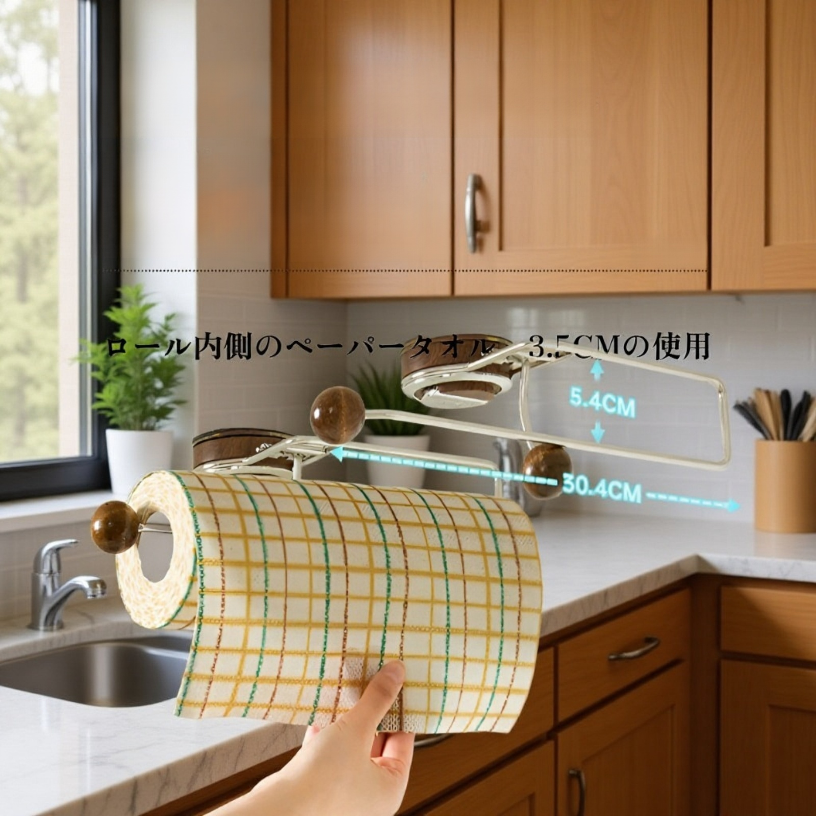 吸盤付き布巾・トイレットペーパー収納ラック 壁掛け式 取り外し可能