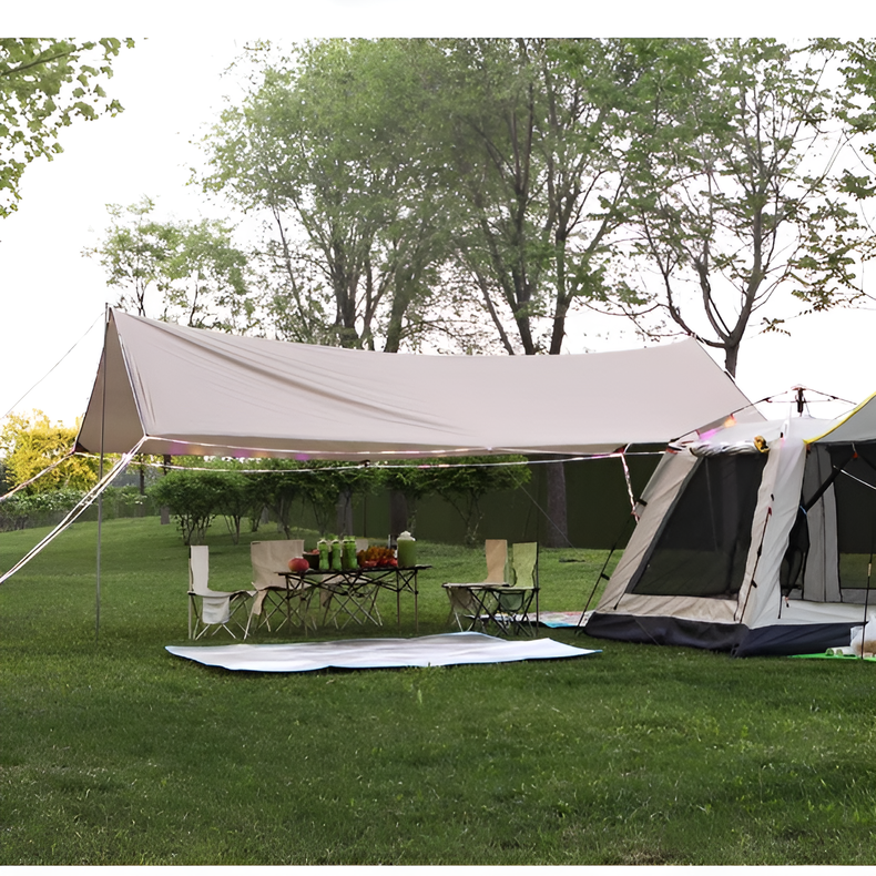 アウトドアキャンプ用厚手防水シルバーコーティング八角形サンシェードテント