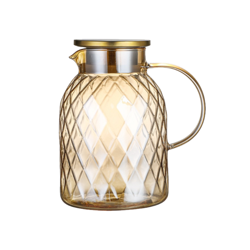 Large capacity glass water bottle