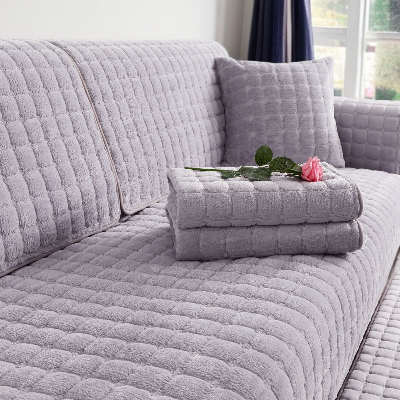 소파 쿠션 플란넬 미끄럼 방지 사계절 공용 방석 융 도톰 소파 커버 겨울 소파 패드