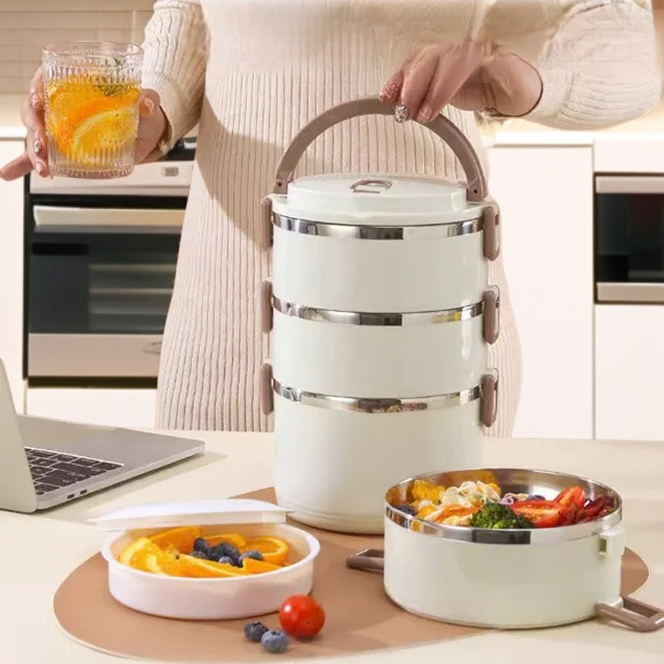 Multi-layer Insulated Leak-proof Bento Box for Commuters