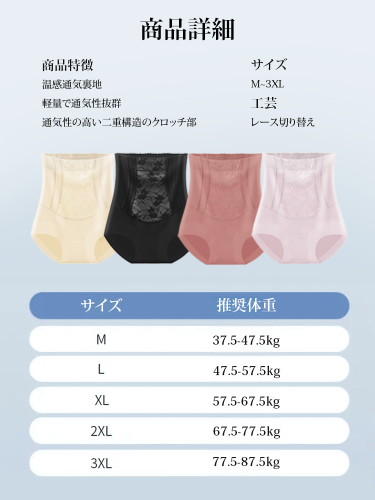 【SNSで話題】シリーズ累計販売10万枚突破！レース切り替えハイウエストショーツ