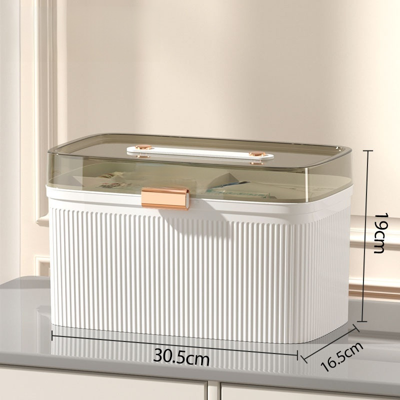 กล่องยาแบบครอบครัว ขนาดใหญ่ หลายชั้น สำหรับใช้ในบ้าน