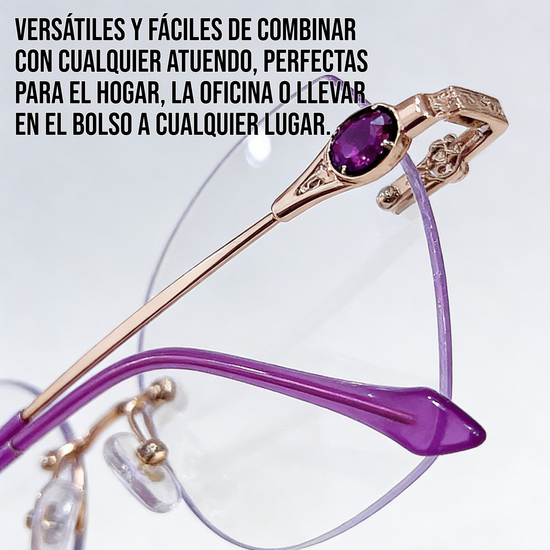 Lentes sin marco para mujer modernas y ligeras