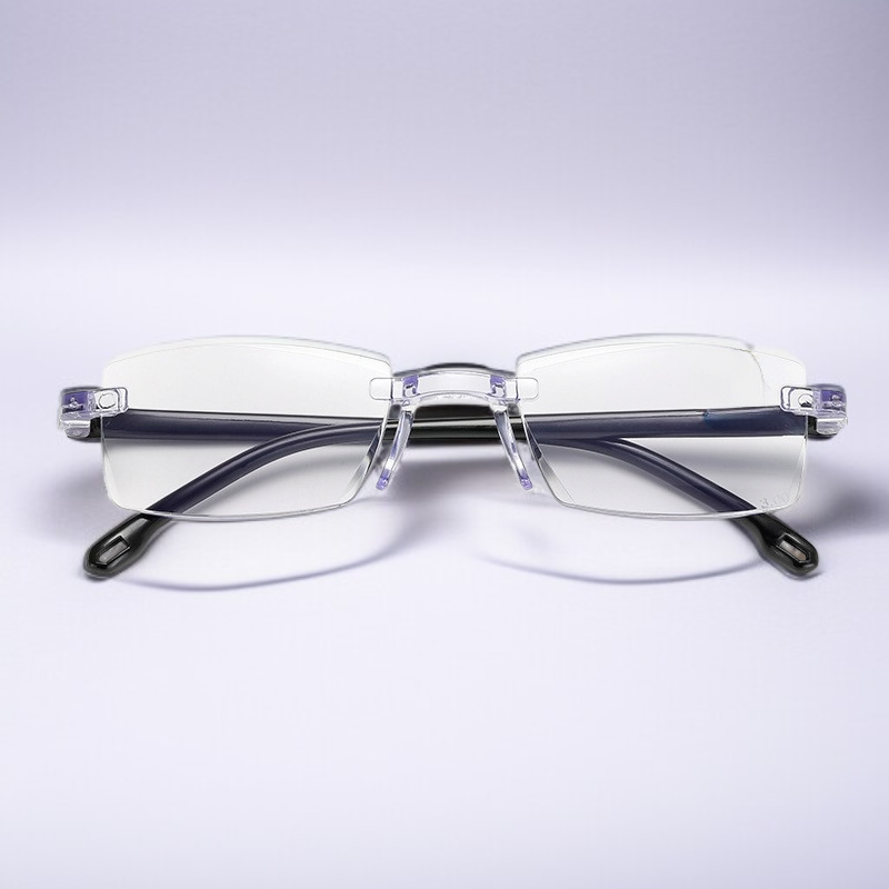 Gafas de lectura ultraligeras sin marco y antiluz azul