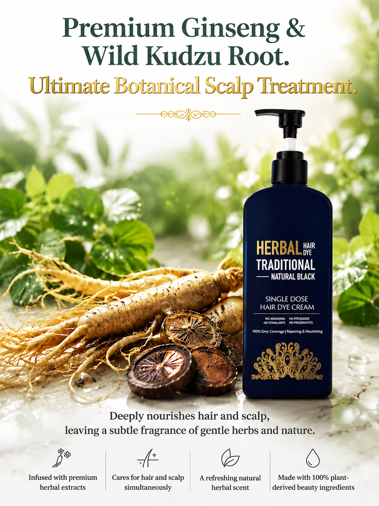 【Healthy and Harmless】Plant Extract Single-Agent Hair Dye for Gray Coverage