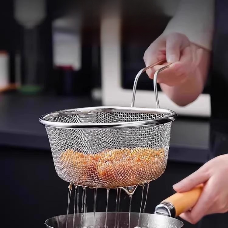 Frittierfilter aus 304 Edelstahl mit Griff