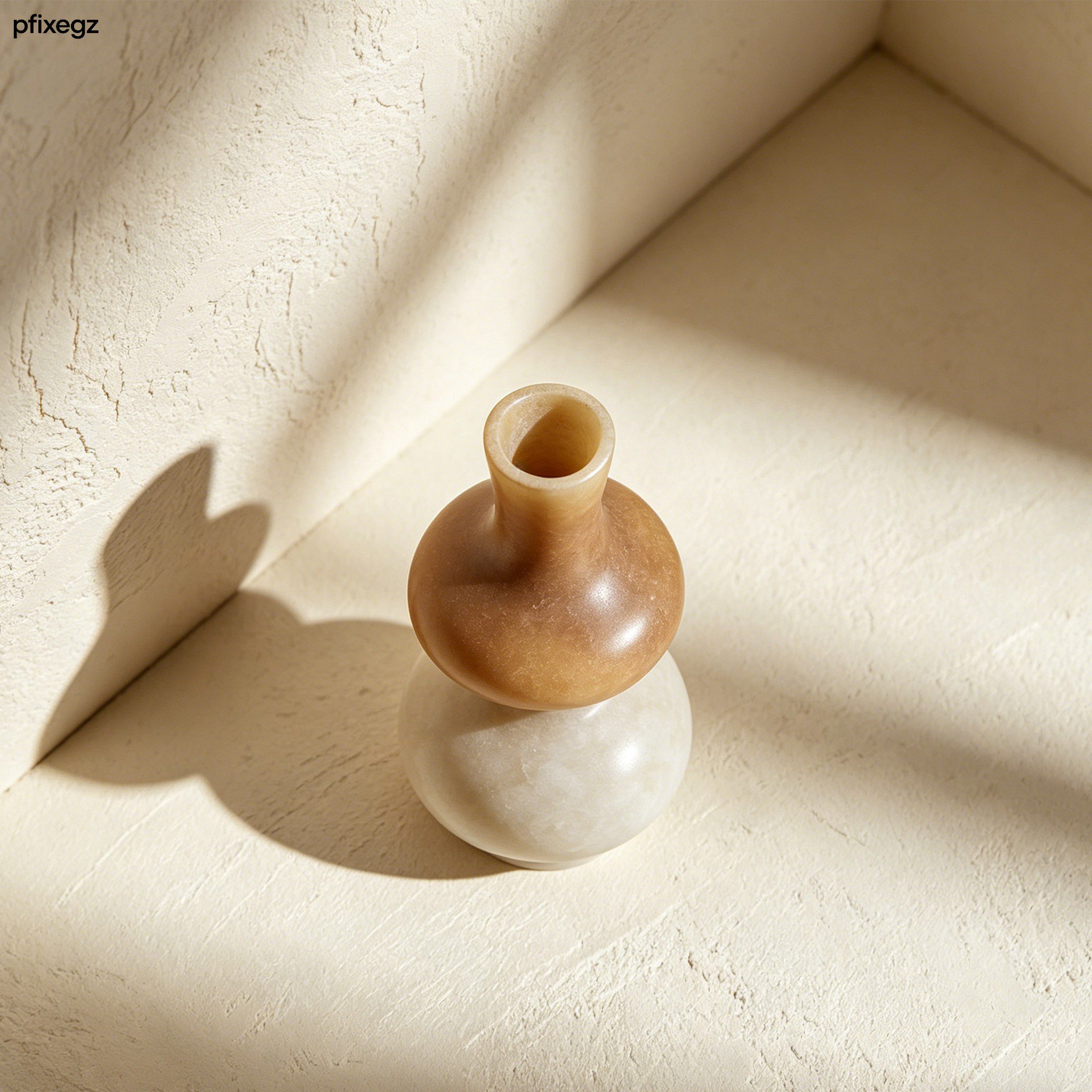 石質花瓶擺設於現代居家空間