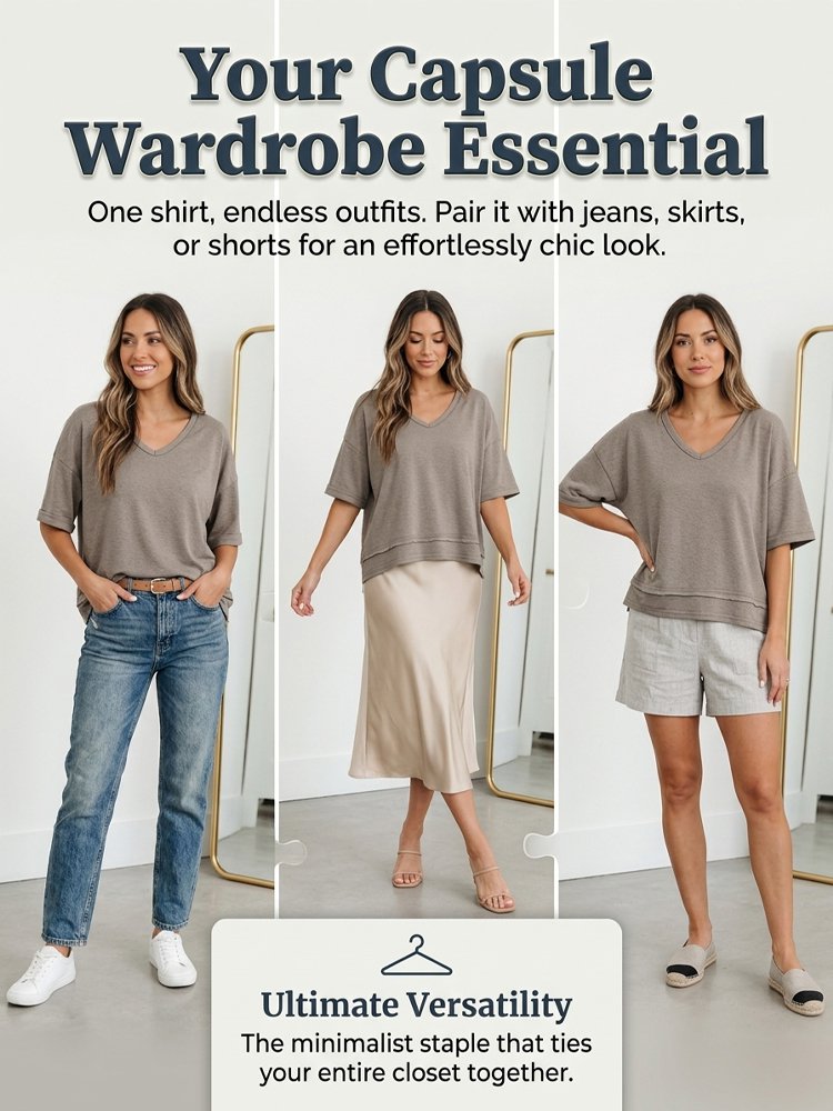Women's Summer V-Neck T-Shirt