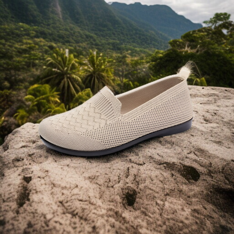 여 여름 캐주얼화 통풍 메쉬 슬립온 구멍 펌프스 원터치 소프트 슬립온