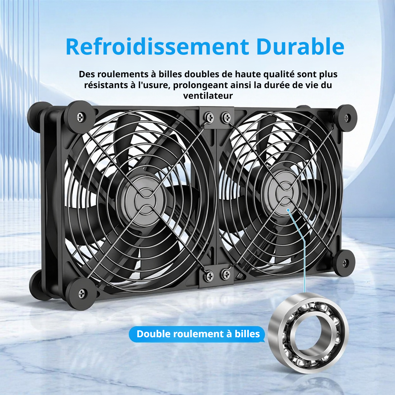 Ventilateur de bureau pour refroidissement de routeur sans fil