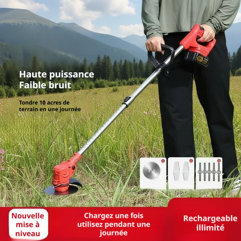 Tondeuse à gazon domestique compacte, portable et télescopique