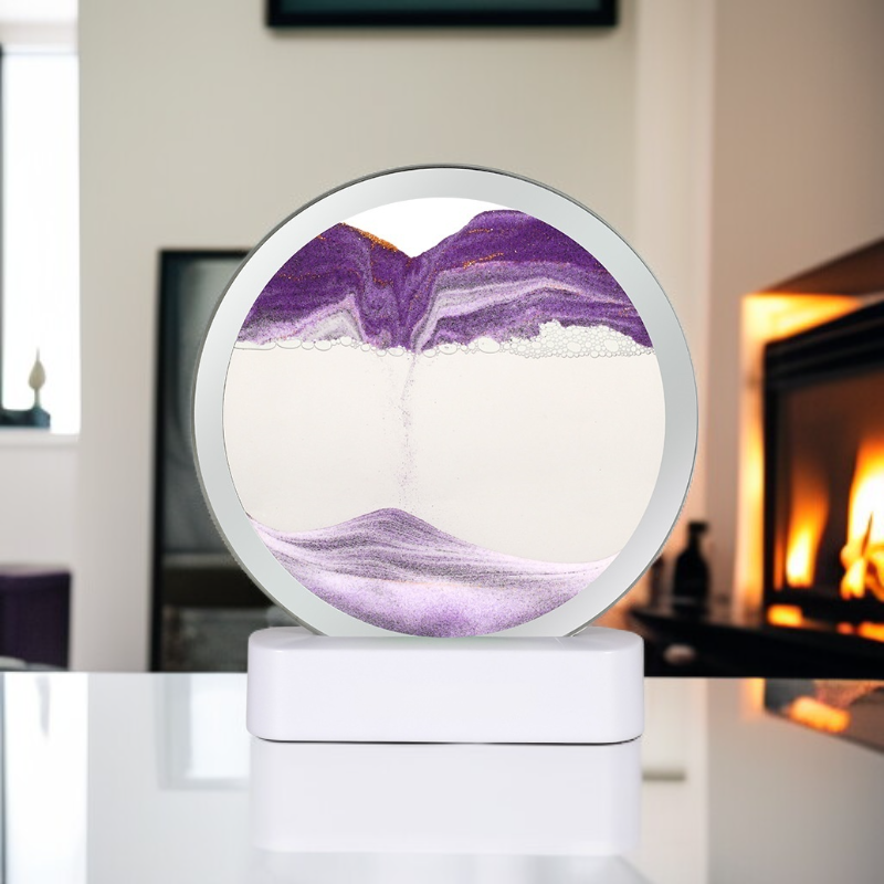 미니 유동사화 그림 데스크 나이트라이트