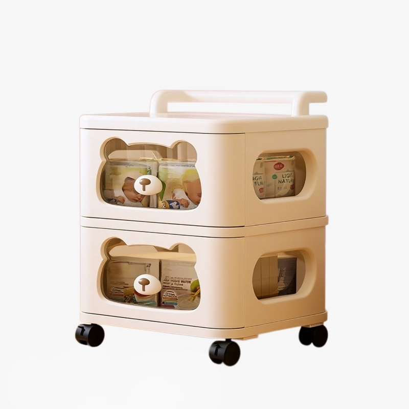 Mehrschichtiges Lagerregal Multifunktions-Haushaltslagerschrank Wohnzimmer Kinderspielzeugschrank Ba