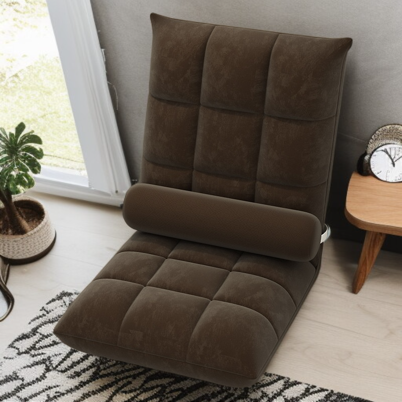 Pequeño sofá plegable de tela para suelo