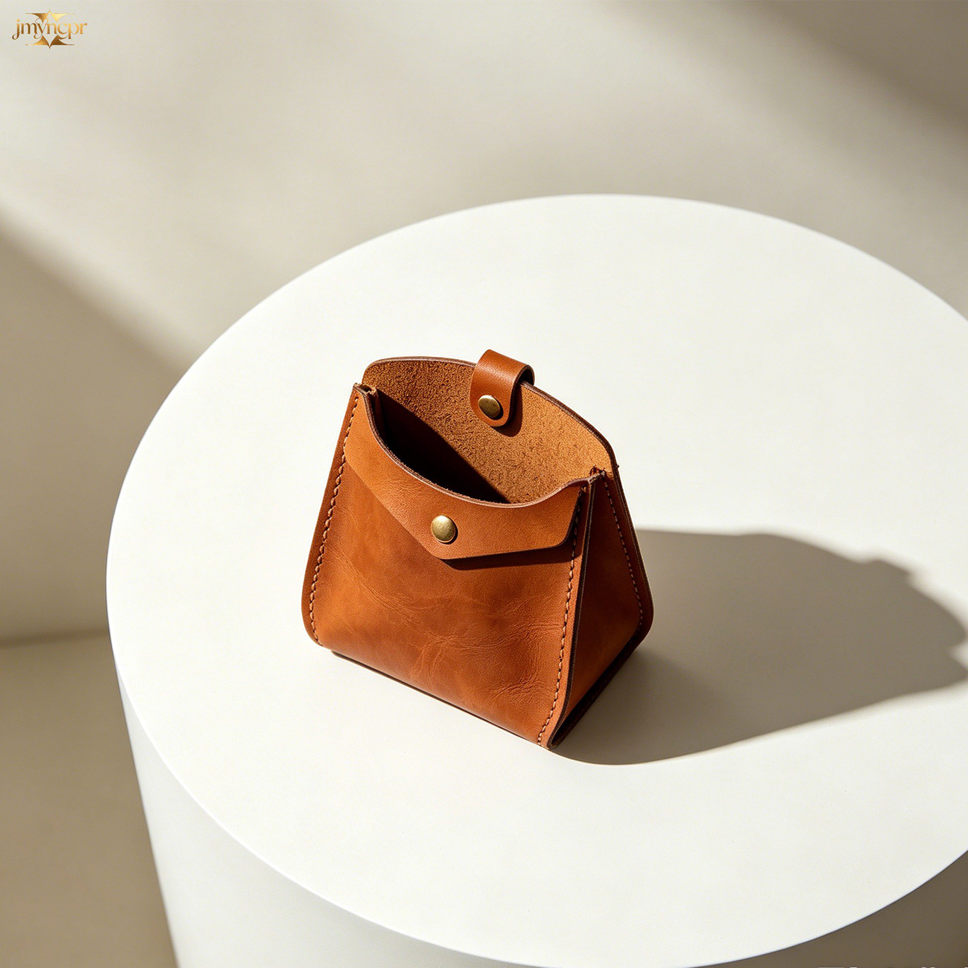 Close-up of premium leather material on hanging organizer