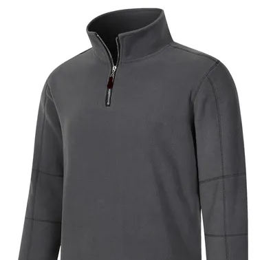 Herren-Fleece-Pullover mit Stehkragen und halbem Zipper, langärmlig, modisch