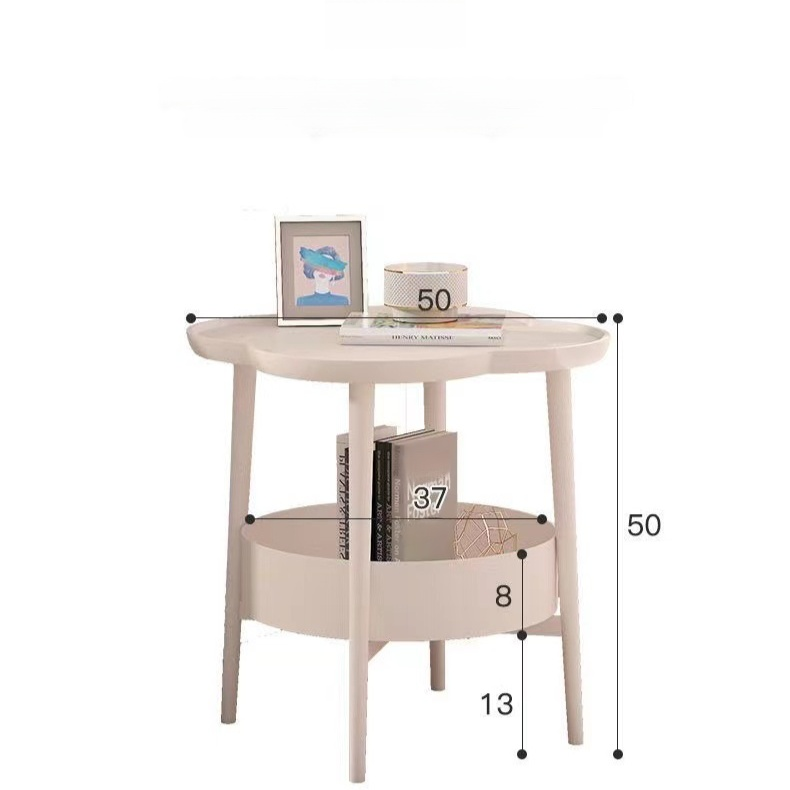 Modern Minimalist Cream Side Table