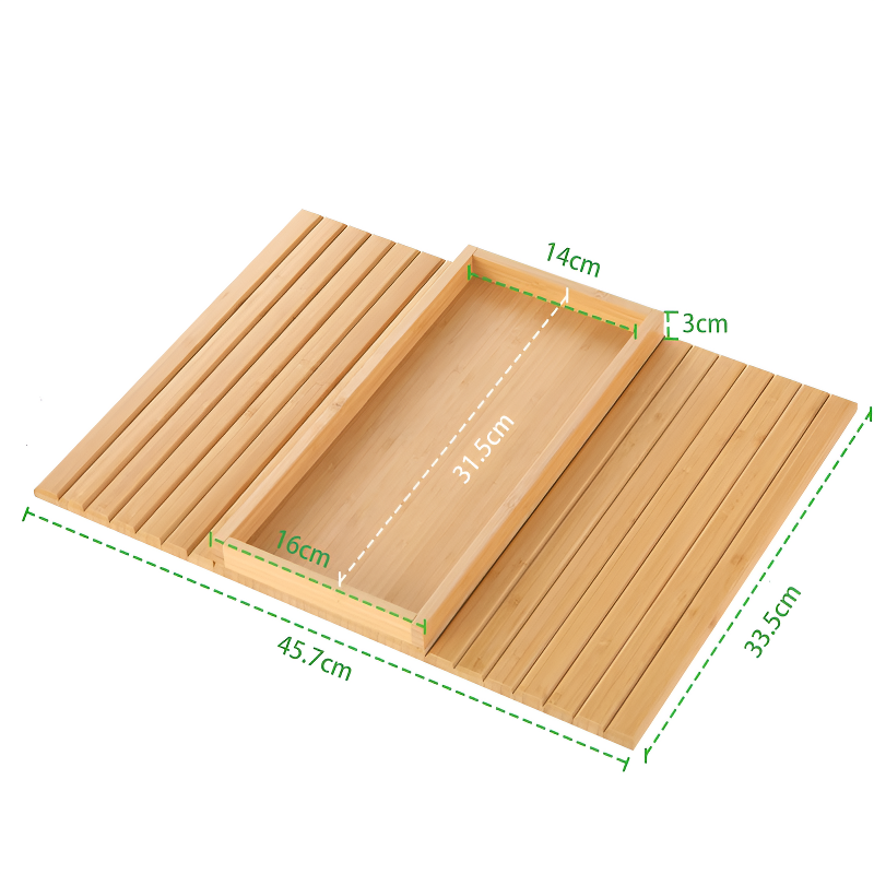 Foldable Bamboo Tray Multifunctional Food and Fruit Tray