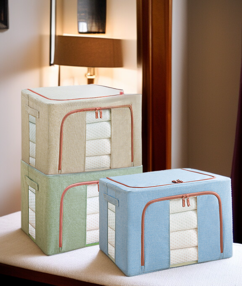 투명창이 있는 의류 수납함 사용 예시